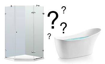 Decide between bathtub or shower