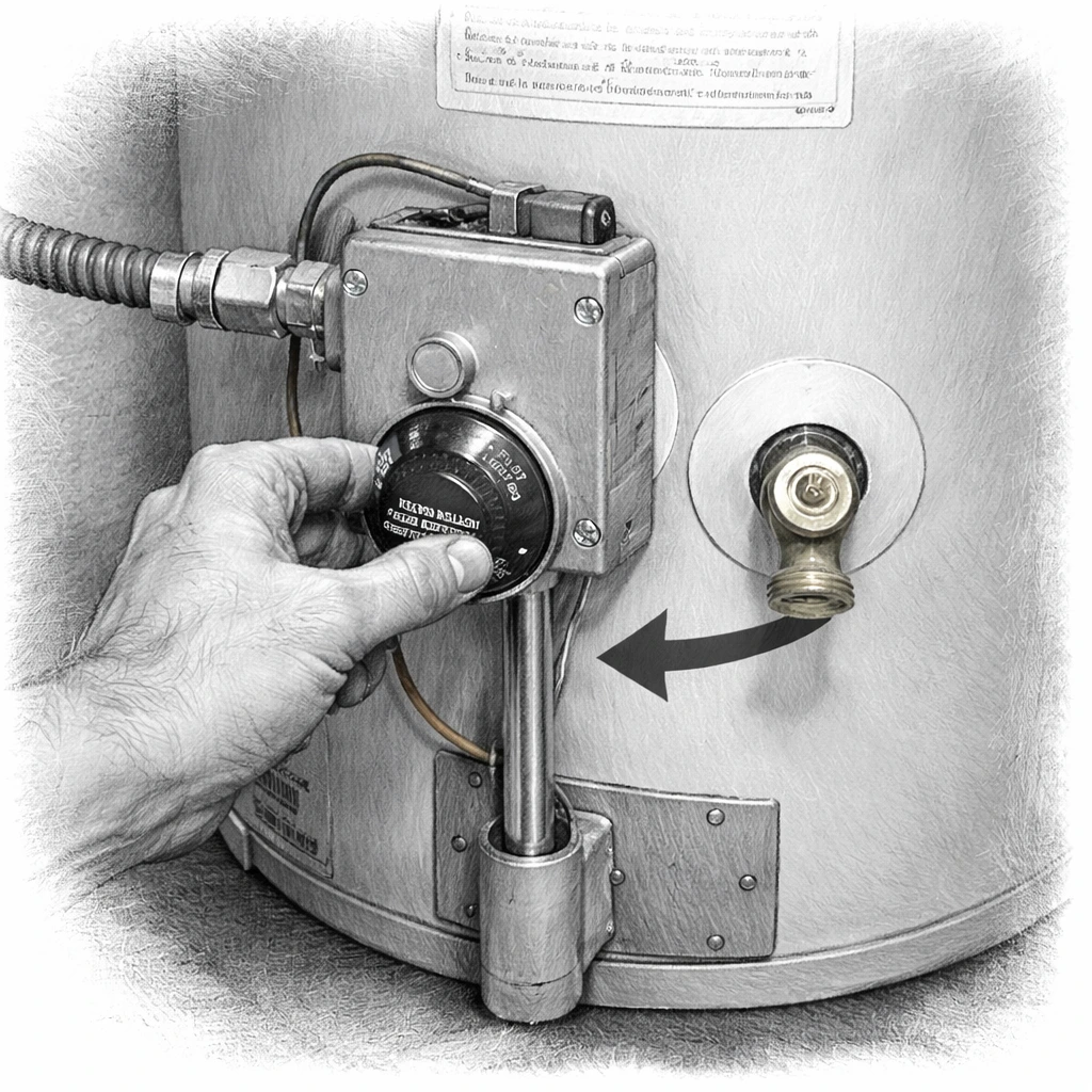 Emergency-plumbing-procedure-turn-off-water-heater.